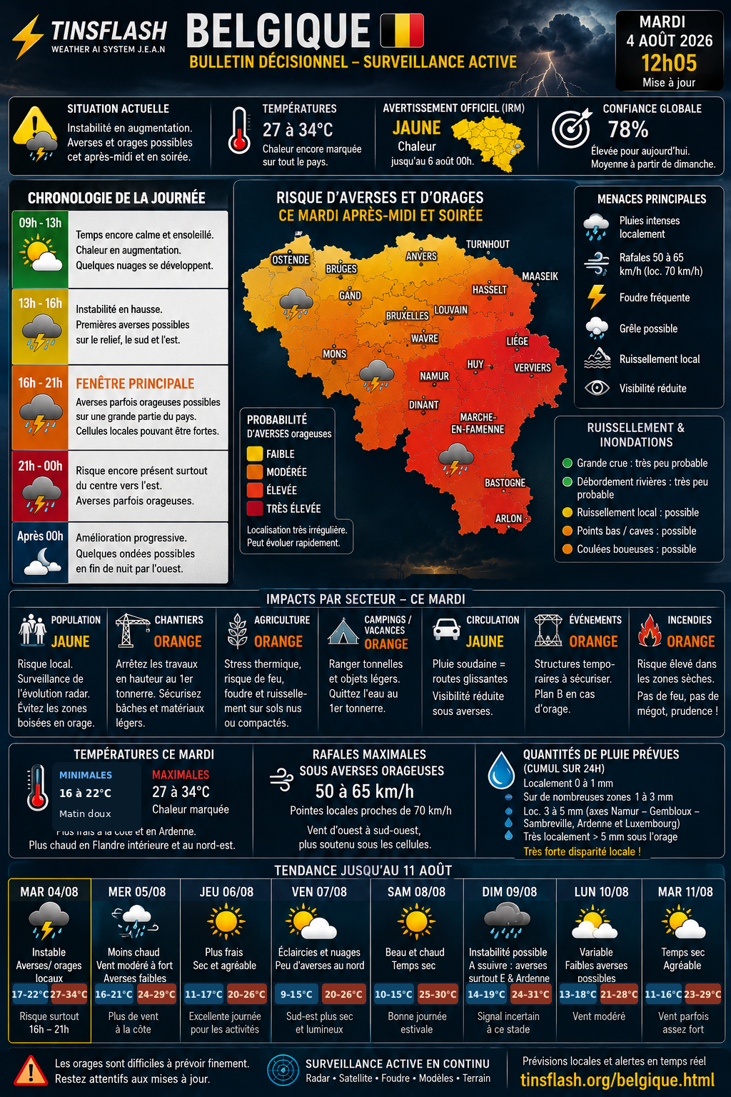 Infographie décisionnelle TINSFLASH Belgique